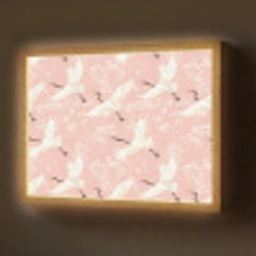 Kraanvogels - Bloesem - Roze Light Box met batterij (Wandlamp) middel 907 -z3d_website