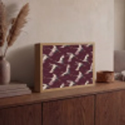 Kraanvogels - Klassiek - Bordeaux Light Box met batterij (Wandlamp) middel 907 -sfeer2