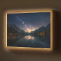 Kristalhelder meer - Bergen - Bergen Light Box met batterij (Wandlamp) middel -z3d_website