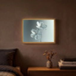 Kristal - Bloemen - Grijs Light Box met batterij (Wandlamp) middel -sfeer4