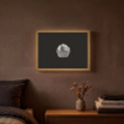 Cupcake - Luxueus - Zilver Light Box met batterij (Wandlamp) middel -sfeer4