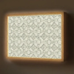 Krulornament - Tegel - Groen Light Box met batterij (Wandlamp) middel 907 -z3d_website