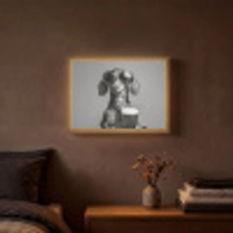 Teckel - Bier - Glas - Bril Light Box met batterij (Wandlamp) middel -sfeer4