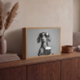 Teckel - Bier - Glas - Bril Light Box met batterij (Wandlamp) middel -sfeer2