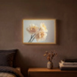 Narcissen - Geel - Bloemblaadjes Light Box met batterij (Wandlamp) middel -sfeer4
