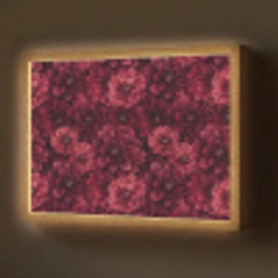 Dahlias - Bloemen - Rood Light Box met batterij (Wandlamp) middel 907 -z3d_website