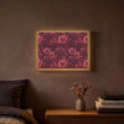 Dahlias - Bloemen - Rood Light Box met batterij (Wandlamp) middel 907 -sfeer4