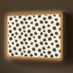 Madeliefjes - Grafisch - Zwart - Beige Light Box met batterij (Wandlamp) middel 907 -z3d_website