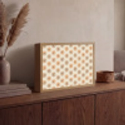 Madelief - Patroon - Oranje Light Box met batterij (Wandlamp) middel 907 -sfeer2