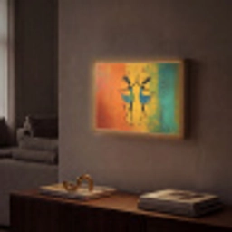 Dansen - Vrouwen - Verfstructuur Light Box met batterij (Wandlamp) middel -sfeer1