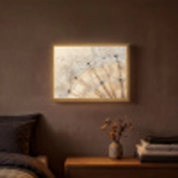 Paardenbloem - Abstract - Natuur - Beige Light Box met batterij (Wandlamp) middel -sfeer4