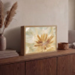 Paardenbloem - Beige - Abstract - Modern - Natuur Light Box met batterij (Wandlamp) middel -sfeer2