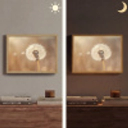 Paardenbloem - Beige - Natuur - Bloem Light Box met batterij (Wandlamp) middel -sfeer3