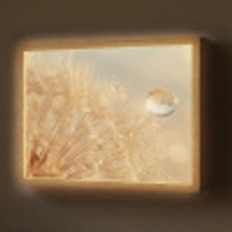 Paardenbloem - Water - Natuur - Planten - Modern Light Box met batterij (Wandlamp) middel -z3d_website