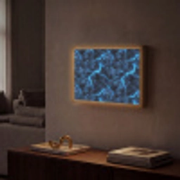 Donker - Blauw - Bliksem Light Box met batterij (Wandlamp) middel 907 -sfeer1