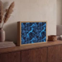 Donker - Blauw - Bliksem Light Box met batterij (Wandlamp) middel 907 -sfeer2