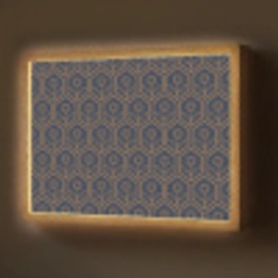 Donkerblauw - Patroon - Bloem - Symmetrisch Light Box met batterij (Wandlamp) middel 907 -z3d_website