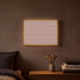 Donkerblauw - Roze - Patroom - Symmetrisch Light Box met batterij (Wandlamp) middel 907 -sfeer4