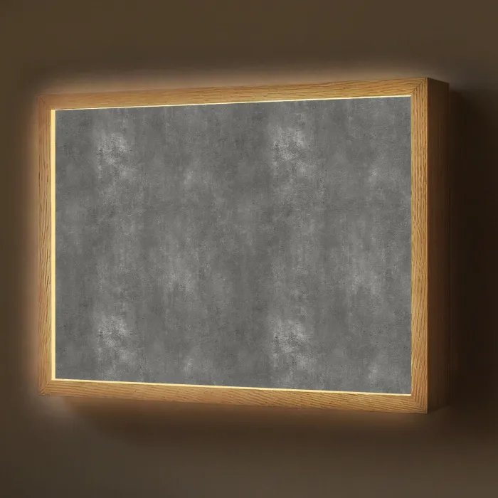 Donkergrijs - Ruw - Beton Light Box met batterij (Wandlamp) middel 907 -z3d_website