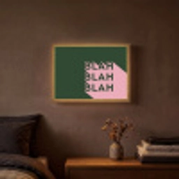 Donkergroen - Tekst - Schaduw - Grafisch Light Box met batterij (Wandlamp) middel -sfeer4