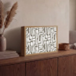 Donker - Wit - Abstract Light Box met batterij (Wandlamp) middel 907 -sfeer2