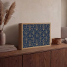 Deco - Waaier - Blauw Light Box met batterij (Wandlamp) middel 907 -sfeer2