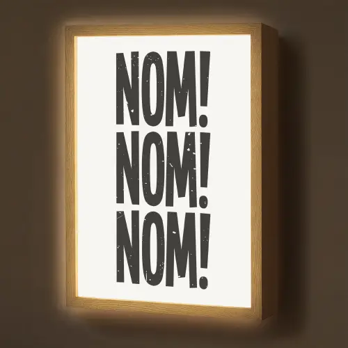 Decoratie - Japandi - Vintage - Zwart Light Box met batterij (Wandlamp) middel -z3d_website