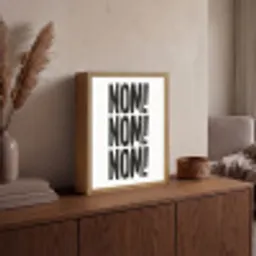 Decoratie - Japandi - Vintage - Zwart Light Box met batterij (Wandlamp) middel -sfeer2