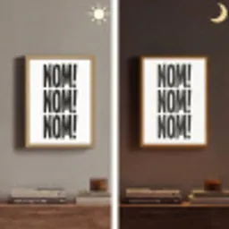 Decoratie - Japandi - Vintage - Zwart Light Box met batterij (Wandlamp) middel -sfeer3