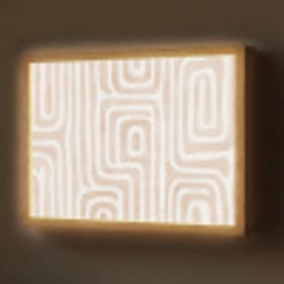 Decoratief - Labyrint - Beige Light Box met batterij (Wandlamp) middel -z3d_website
