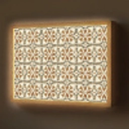 Siertegel - Patroon - Bruin Light Box met batterij (Wandlamp) middel 907 -z3d_website