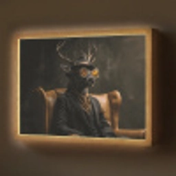 Hert - Zonnebril - Zwart - Pak Light Box met batterij (Wandlamp) middel -z3d_website