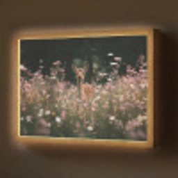 Hert - Wilde bloemen - Bos Light Box met batterij (Wandlamp) middel -z3d_website