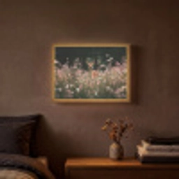 Hert - Wilde bloemen - Bos Light Box met batterij (Wandlamp) middel -sfeer4