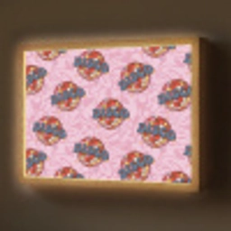 Disco - Bal - Patroon - Roze Light Box met batterij (Wandlamp) middel 907 -z3d_website