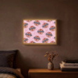 Disco - Bal - Patroon - Roze Light Box met batterij (Wandlamp) middel 907 -sfeer4