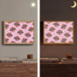 Disco - Bal - Patroon - Roze Light Box met batterij (Wandlamp) middel 907 -sfeer3