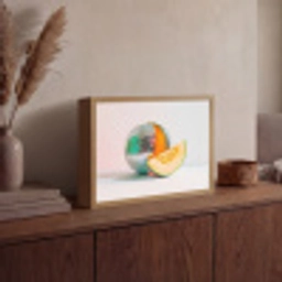 Disco - Discobal - Meloen - Pastel Light Box met batterij (Wandlamp) middel -sfeer2