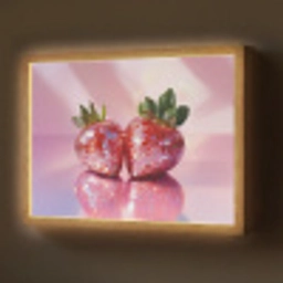 Disco - Fruit - Glitter - Strawberry Light Box met batterij (Wandlamp) middel -z3d_website
