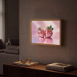 Disco - Fruit - Glitter - Strawberry Light Box met batterij (Wandlamp) middel -sfeer1