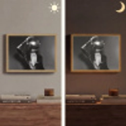 Discobal - Gezicht - Glamour - Zwart Light Box met batterij (Wandlamp) middel -sfeer3