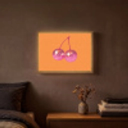Discoballen - Kers - Spiegels - Roze Light Box met batterij (Wandlamp) middel -sfeer4