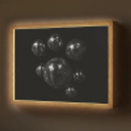 Discoballen - Minimalistisch - Zwart Light Box met batterij (Wandlamp) middel -z3d_website