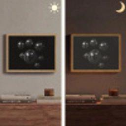 Discoballen - Minimalistisch - Zwart Light Box met batterij (Wandlamp) middel -sfeer3