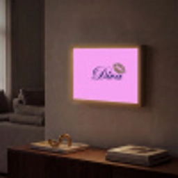 Diva - Lip - Panterprint - Roze Light Box met batterij (Wandlamp) middel -sfeer1