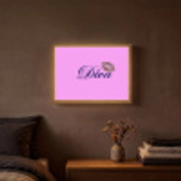 Diva - Lip - Panterprint - Roze Light Box met batterij (Wandlamp) middel -sfeer4