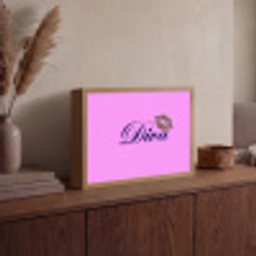 Diva - Lip - Panterprint - Roze Light Box met batterij (Wandlamp) middel -sfeer2