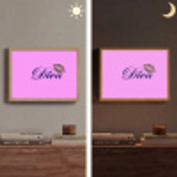 Diva - Lip - Panterprint - Roze Light Box met batterij (Wandlamp) middel -sfeer3