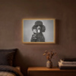 Hond - Krullen - Zonnebril - Wijn Light Box met batterij (Wandlamp) middel -sfeer4
