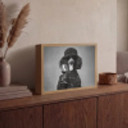 Hond - Krullen - Zonnebril - Wijn Light Box met batterij (Wandlamp) middel -sfeer2
